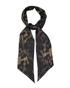 Allsaints Heligan Reversible Skinny Silk Scarf