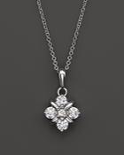 Diamond Pendant Necklace In 14k White Gold, .40 Ct. T.w.