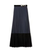 Sandro Edelweis Pleated Velvet-hem Midi Skirt