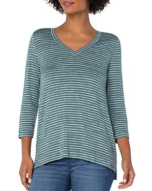 Liverpool Los Angeles Striped V Neck Top