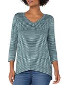 Liverpool Los Angeles Striped V Neck Top