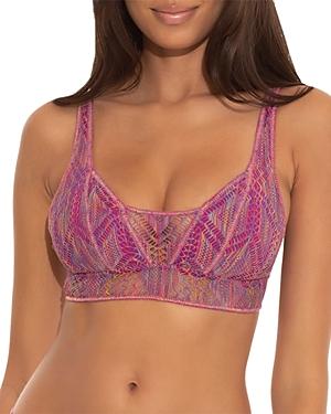 Becca By Rebecca Virtue Mosaic Crochet Bikini Top