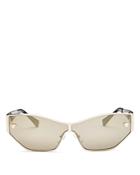 Versace Women's Mirrored Shield Sunglasses, 67mm