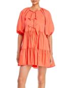 Cinq A Sept Lynn Tiered Puff Sleeve Dress