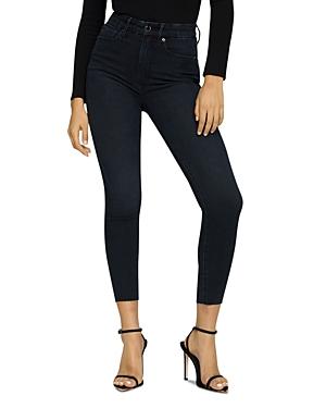 Good American Good Waist Crop Raw Hem Jeans In Blue 631