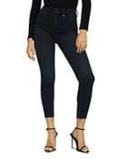 Good American Good Waist Crop Raw Hem Jeans In Blue 631