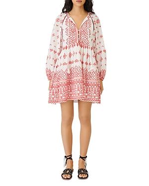 Maje Ibiza Collection Rolipa Embroidered Babydoll Dress