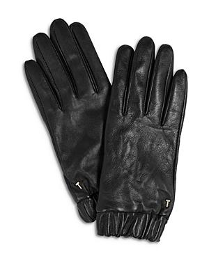 Ted Baker Emilli Ruched Cuff Leather Gloves