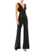 Mac Duggal Sequin Cutout Back Jumpsuit