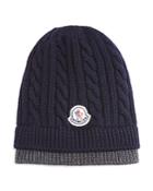 Moncler Wool Chunky Cable Knit Beanie