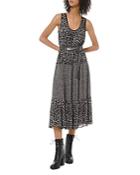 Michael Michael Kors Tiered Leopard-print Georgette Midi Dress