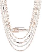 Carolee Chain & Resin Multi Row Necklace, 16