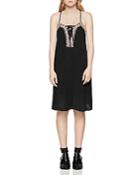 Bcbgeneration Embroidered Lace-up Dress