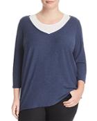 Vince Camuto Plus Layered-effect High/low Sweater