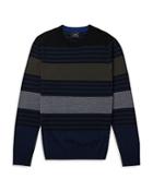 Ps Paul Smith Multi-stripe Merino Wool Pullover Sweater