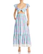 Loveshackfancy Emeka Cotton Tie Front Dress