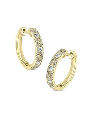 Bloomingdale's Diamond Pave Hoop Earrings In 14k Yellow Gold, 0.5 Ct. T.w. - 100% Exclusive
