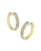 Bloomingdale's Diamond Pave Hoop Earrings In 14k Yellow Gold, 0.5 Ct. T.w. - 100% Exclusive