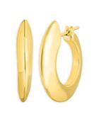 Roberto Coin 18k Yellow Gold Oro Classic Edged Hoop Earrings