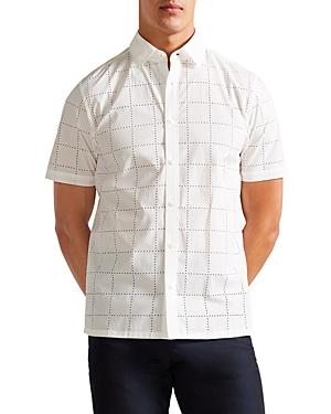 Ted Baker Imka Perforated Check Print Shirt