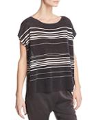 Eileen Fisher Striped Poncho-style Top