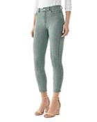 Dl1961 Farrow High-rise Cropped Skinny Jeans In Acid Sage