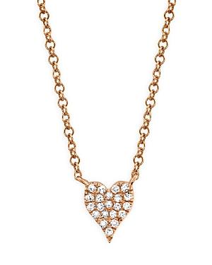 Moon & Meadow 14k Rose Gold Diamond Pave Heart Pendant Necklace, 18 - 100% Exclusive