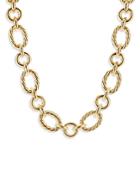 David Yurman 18k Yellow Gold Cable And Smooth Link Necklace, 18