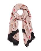 Marcus Adler Multicolor Floral Print Scarf - Compare At $48