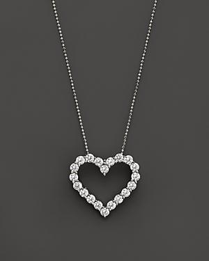 Diamond Heart Pendant Necklace In 14k White Gold, 3.0 Ct. T.w. - 100% Exclusive