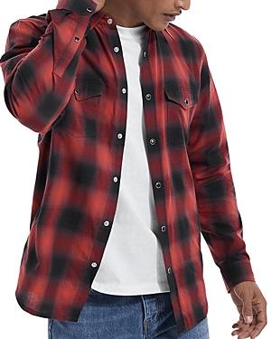 The Kooples Double Pocket Plaid Snap Shirt