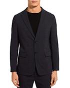 Theory Clinton Air Grid Perforated Tonal Plaid Slim Fit Suit Jacket