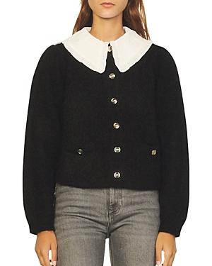 Sandro Royaume Collared Cardigan