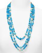 Kate Spade New York Azure Allure Multi Strand Necklace, 24