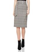 Reiss Connie Houndstooth Skirt