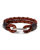 Polo Ralph Lauren Braided Leather Wrist Strap Bracelet