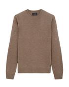 The Kooples Wool Blend Heart Embroidered Crewneck Sweater