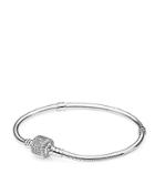 Pandora Bracelet - Sterling Silver & Cubic Zirconia With Signature Clasp, Moments Collection