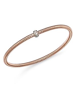 Alberto Amati 14k White & Rose Gold Diamond Tubogas Stretch Bracelet
