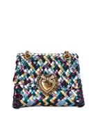 Dolce & Gabbana Woven Metallic Crossbody Bag