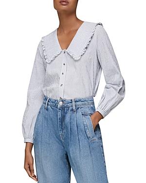 Whistles Oversized Collar Stripe Top