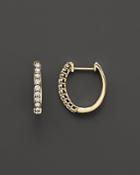 Diamond Hoop Earrings In 14k Yellow Gold, .30 Ct. T.w. - 100% Exclusive
