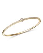 Bloomingdale's Diamond Flower Station Bangle In 14k Yellow Gold, 0.33 Ct. T.w. - 100% Exclusive