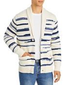 Vince Space Dyed Striped Cardigan Sweater