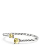 David Yurman Chatelaine Bypass Bracelet With Lemon Citrine & Diamonds