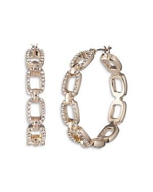 Lauren Ralph Lauren Crystal Link Hoop Earrings