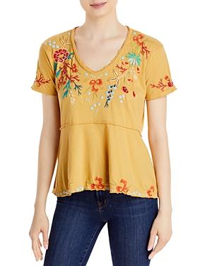Johnny Was Ariel Embroidered Top