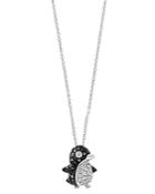 Bloomingdale's Black & White Diamond Penguin Pendant Necklace In 14k White Gold, 18 - 100% Exclusive