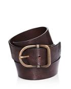 Frye Men's D-shape Buckle Leather Belt