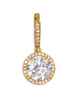 Kate Spade New York Something Sparkly Cubic Zirconia Halo Charm Huggie Hoop Earrings
